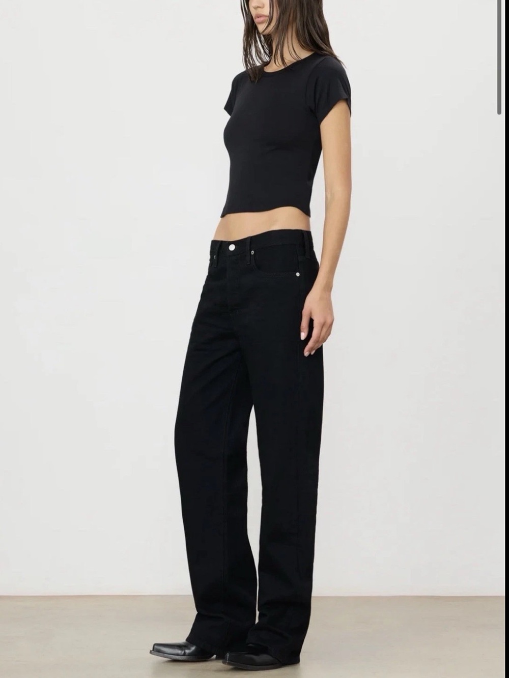 NEW ETERNE saint boyfriend jeans in black size 27 $495
